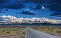 Driveway to Gurla Mandhata , Tibet . Mount Naimona`nyi or Memo Nani ,